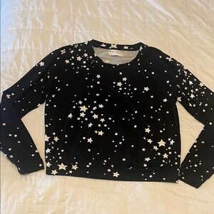 MASONgrey cropped long sleeve Large Black Stars Collection